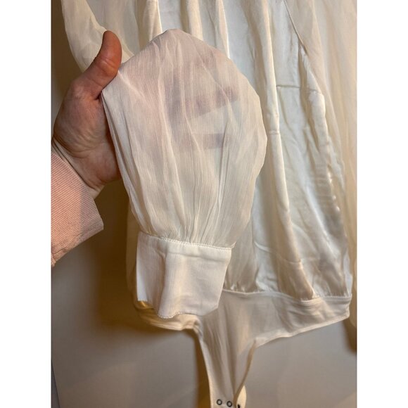 Abercrombie & Fitch Silk Sheer Body Suit Top (size medium) - Picture 4 of 9